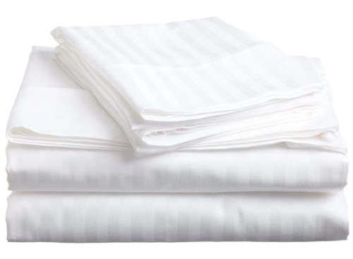 Striped White Bedsheet